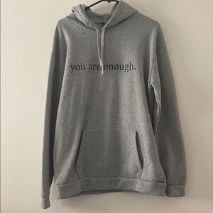 Classic Gray Hoodie with Motivational Text